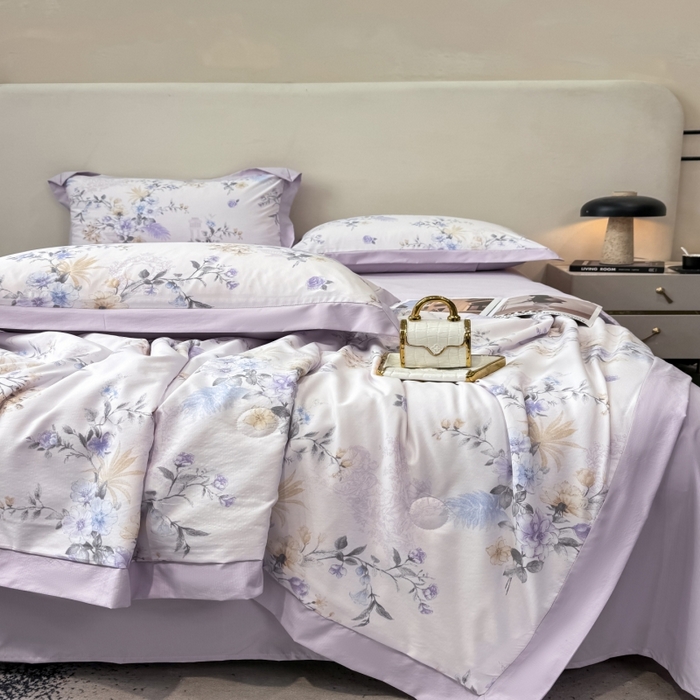 91家纺网 家纺一手货源 找家纺 新款凉感天丝棉夏被夏凉被空调被夏被四件套系列 华尔兹