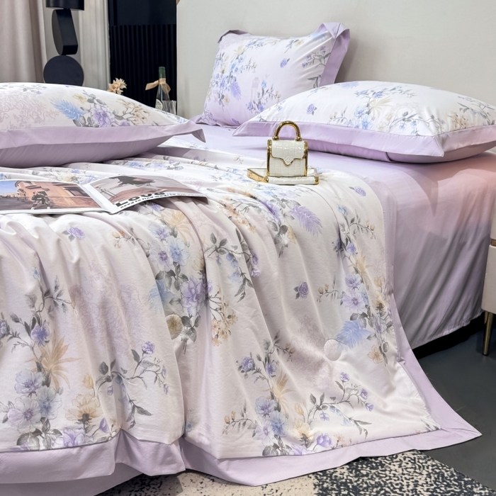 新款凉感天丝棉夏被夏凉被空调被夏被四件套系列 华尔兹