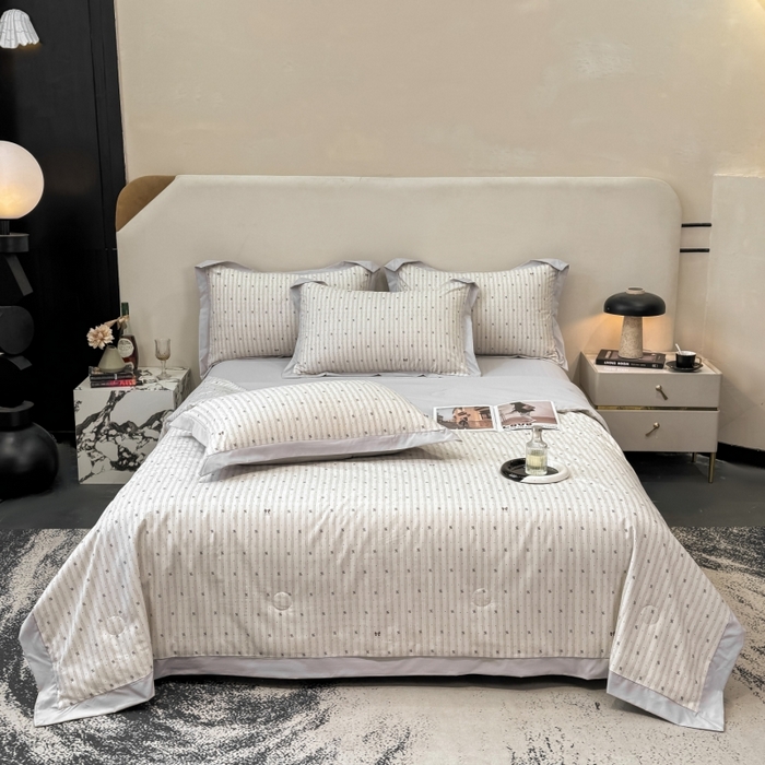 91家纺网 家纺一手货源 找家纺 新款凉感天丝棉夏被夏凉被空调被夏被四件套系列 灰点点