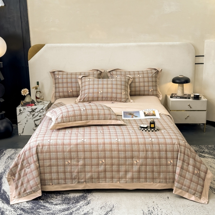 91家纺网 家纺一手货源 找家纺 新款凉感天丝棉夏被夏凉被空调被夏被四件套系列 卡利亚