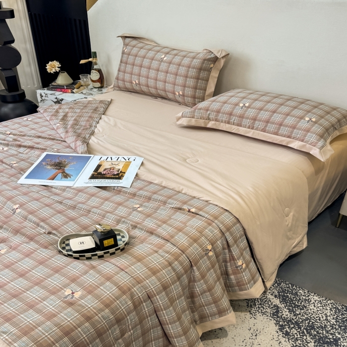 91家纺网 家纺一手货源 找家纺 新款凉感天丝棉夏被夏凉被空调被夏被四件套系列 卡利亚