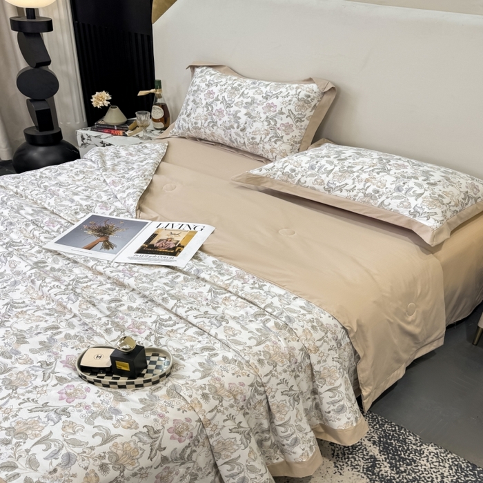 91家纺网 家纺一手货源 找家纺 新款凉感天丝棉夏被夏凉被空调被夏被四件套系列 凯西亚