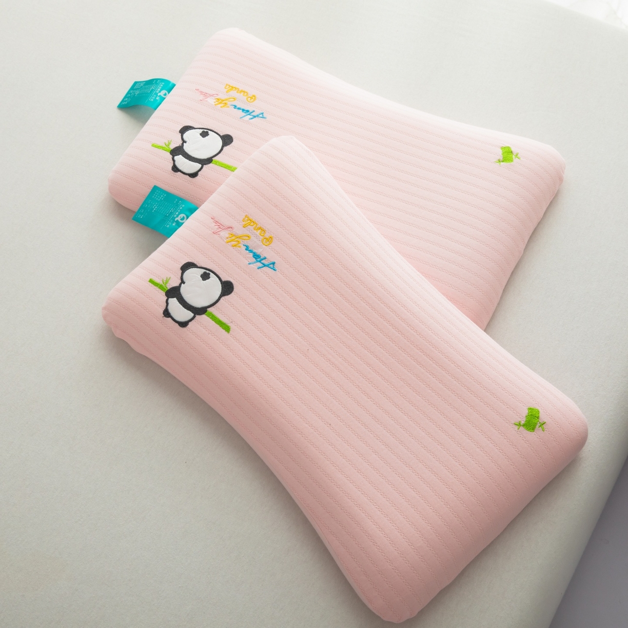 91家纺网 家纺一手货源 找家纺 九州枕芯 2026新款针织棉儿童记忆枕枕头枕芯 粉色