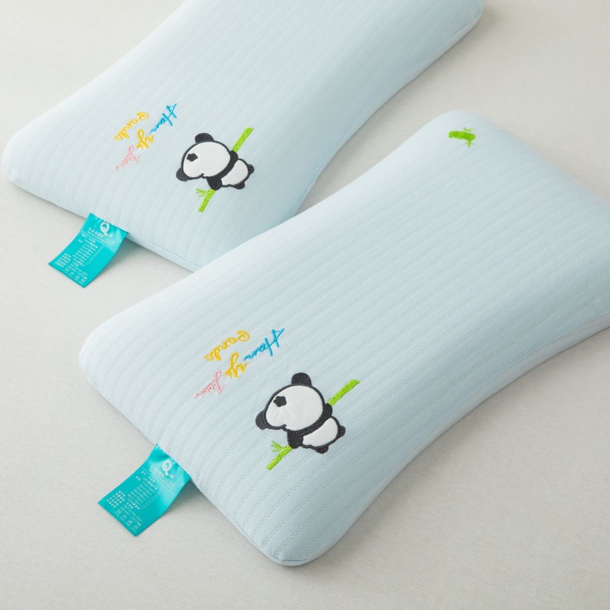 91家纺网 家纺一手货源 找家纺 九州枕芯 2026新款针织棉儿童记忆枕枕头枕芯 蓝色