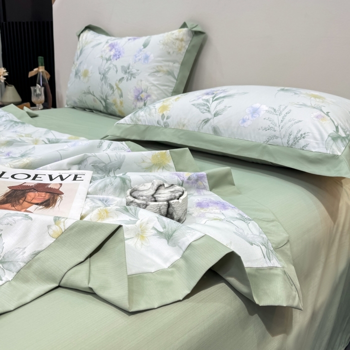 91家纺网 家纺一手货源 找家纺 新款凉感天丝棉夏被夏凉被空调被夏被四件套系列 浅野绿