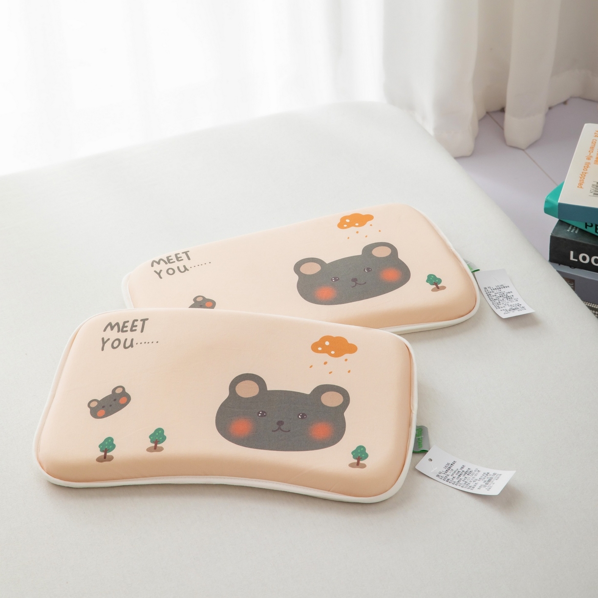 九州枕芯 2026新款可水洗儿童记忆枕枕头枕芯 萌熊伴睡