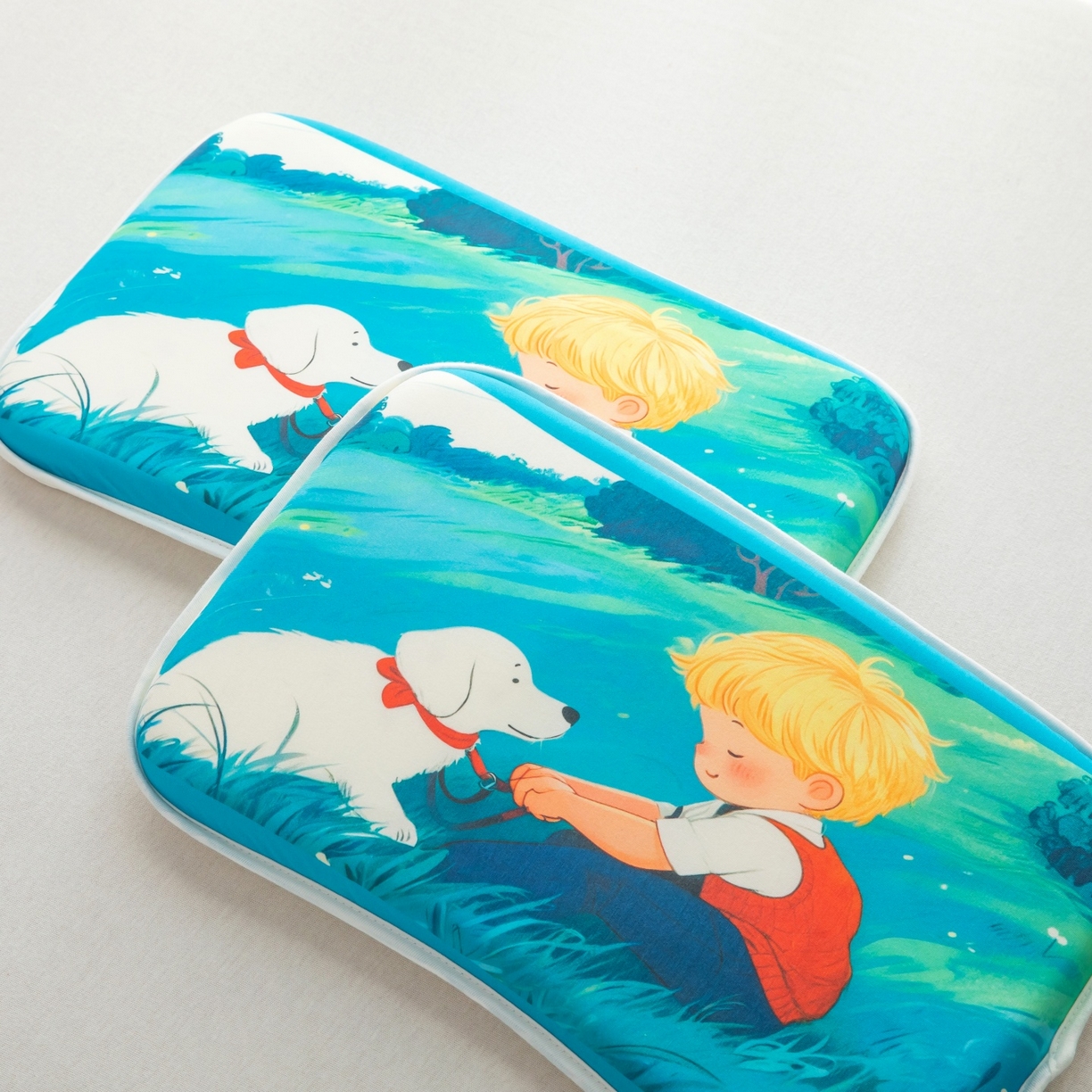 91家纺网 家纺一手货源 找家纺 九州枕芯 2026新款可水洗儿童记忆枕枕头枕芯 童犬枕梦