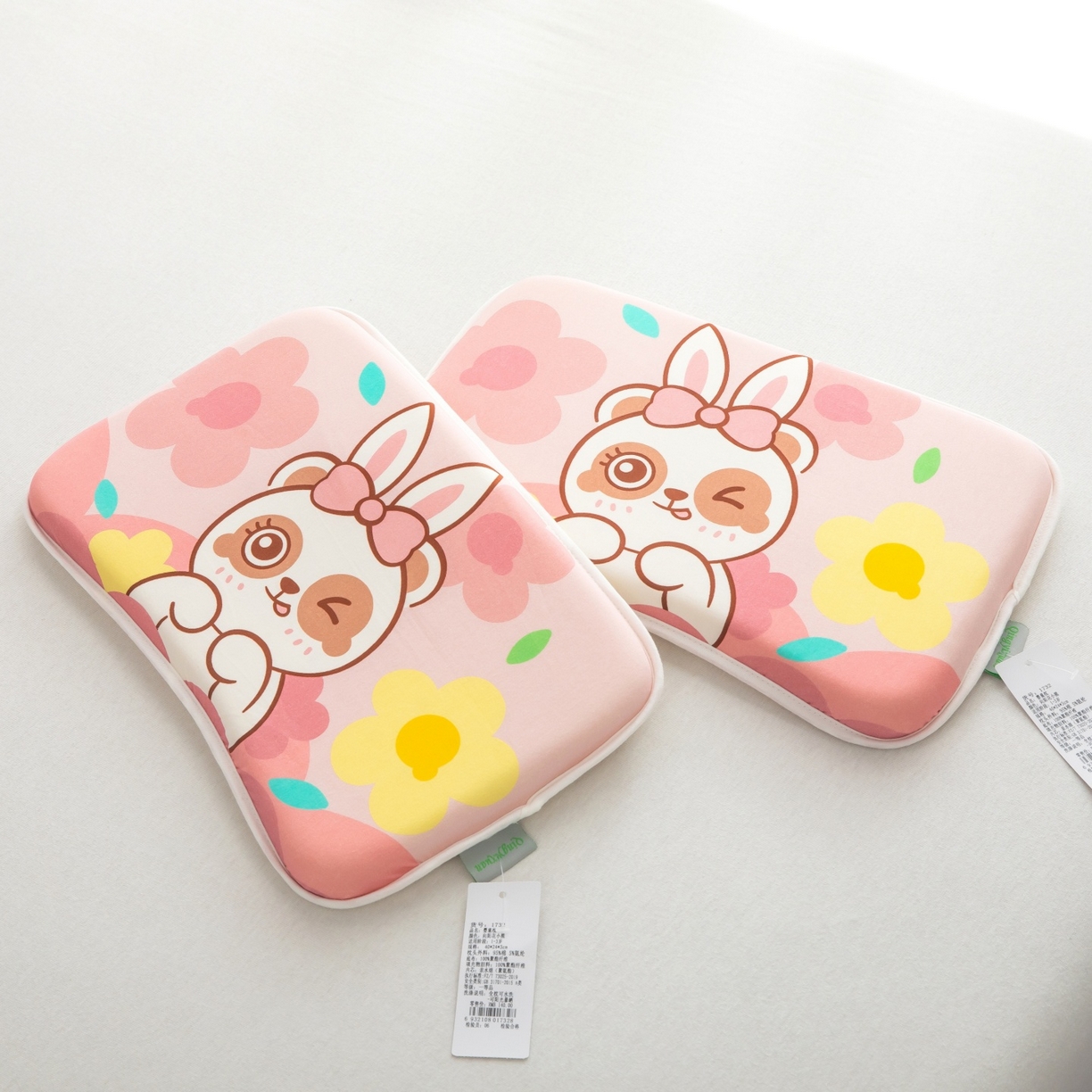 91家纺网 家纺一手货源 找家纺 九州枕芯 2026新款可水洗儿童记忆枕枕头枕芯 粉兔枕梦