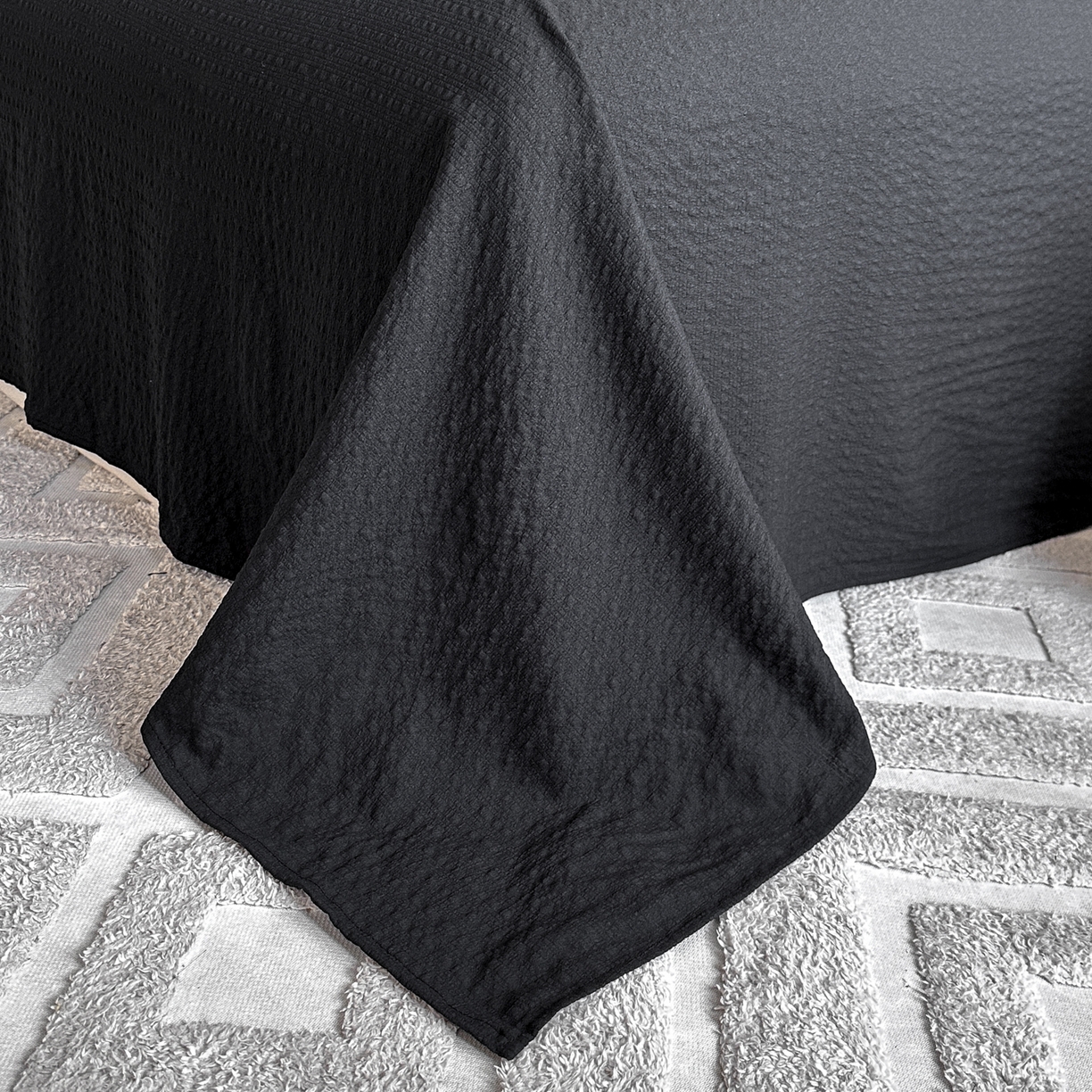 91家纺网 家纺一手货源 找家纺 利欧 2026新款水洗棉四件套提花四件套刺绣四件套-幸运 幸运黑