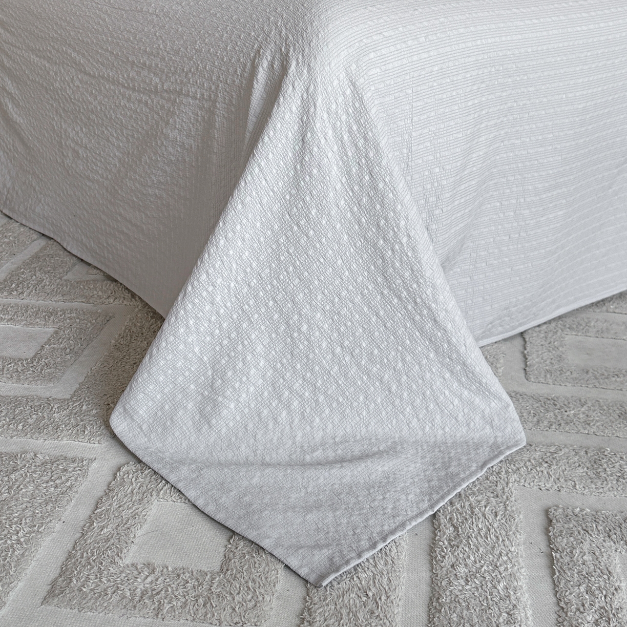 91家纺网 家纺一手货源 找家纺 利欧 2026新款水洗棉四件套提花四件套刺绣四件套-幸运 幸运灰