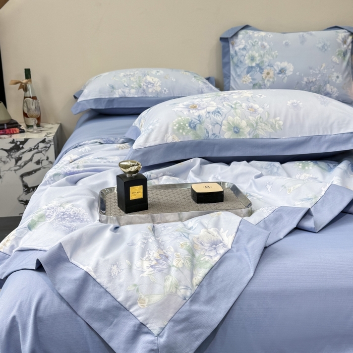 91家纺网 家纺一手货源 找家纺 新款凉感天丝棉夏被夏凉被空调被夏被四件套系列 水韵紫