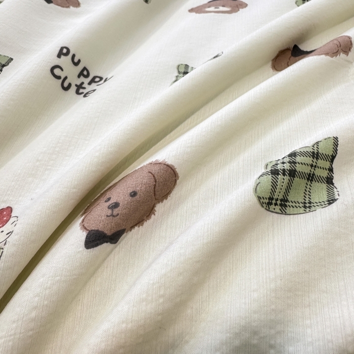 91家纺网 家纺一手货源 找家纺 新款凉感天丝棉夏被夏凉被空调被夏被四件套系列 甜点熊