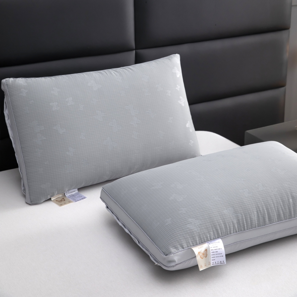 91家纺网 家纺一手货源 找家纺 九州枕芯 2026新款轻蝶肌理热熔枕枕头枕芯 灰色