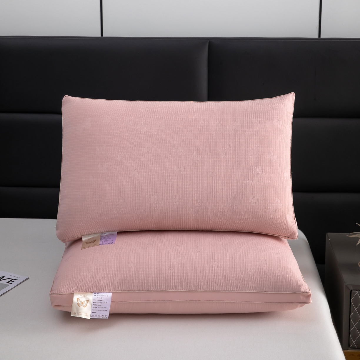 九州枕芯 2026新款轻蝶肌理热熔枕枕头枕芯 粉色