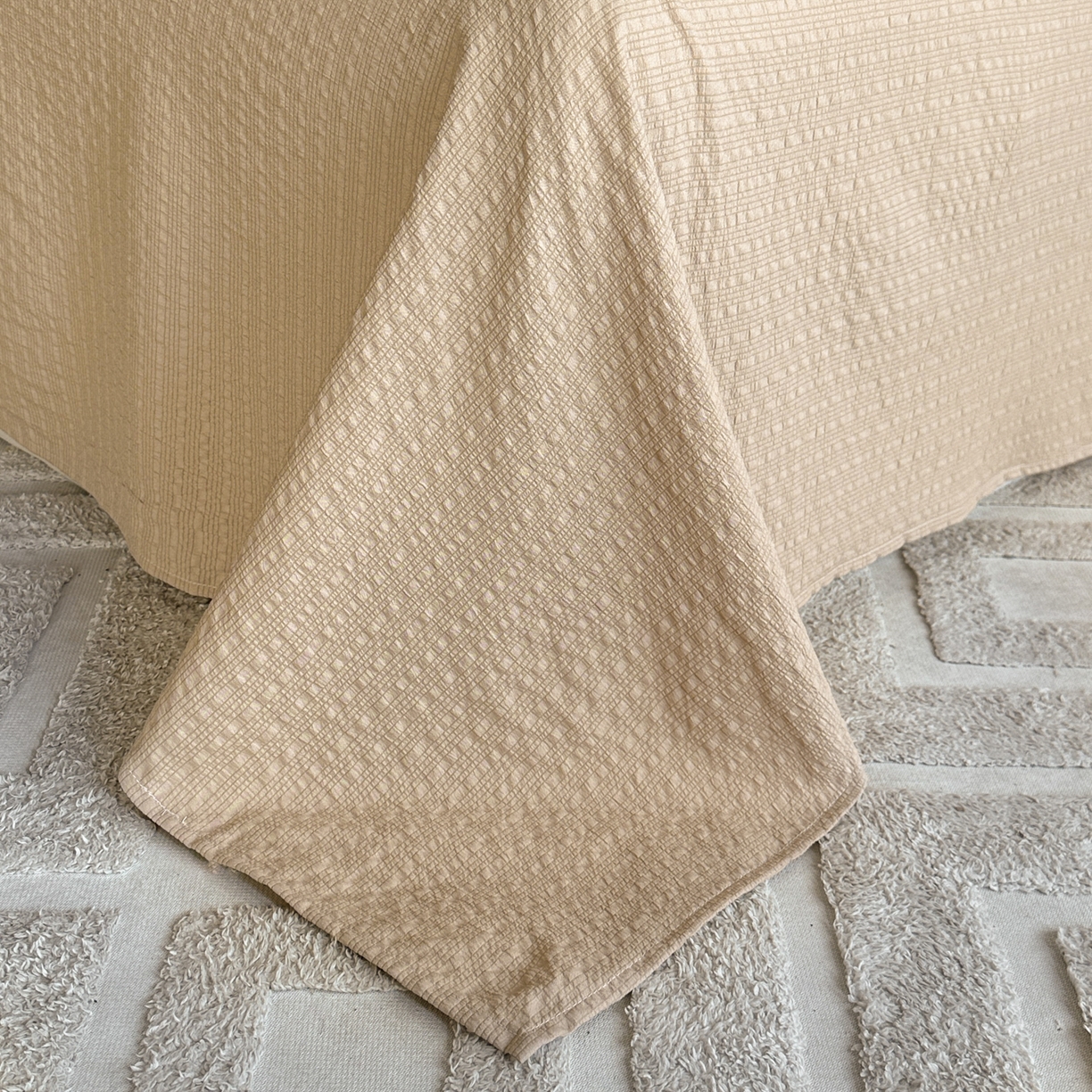 91家纺网 家纺一手货源 找家纺 利欧 2026新款水洗棉四件套提花四件套刺绣四件套-幸运 幸运驼