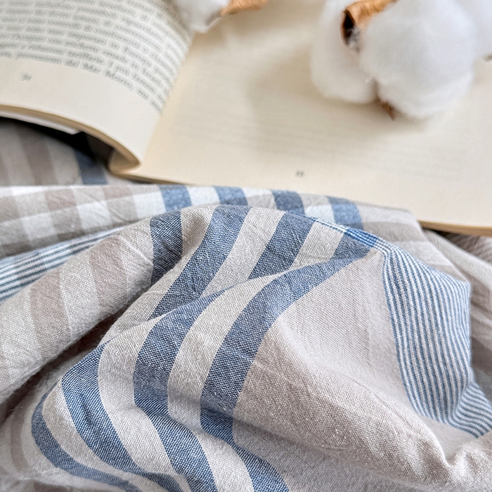 91家纺网 家纺一手货源 找家纺 家贝爱 2026新款全棉色织新疆棉花夏被夏凉被空调被 简易蓝