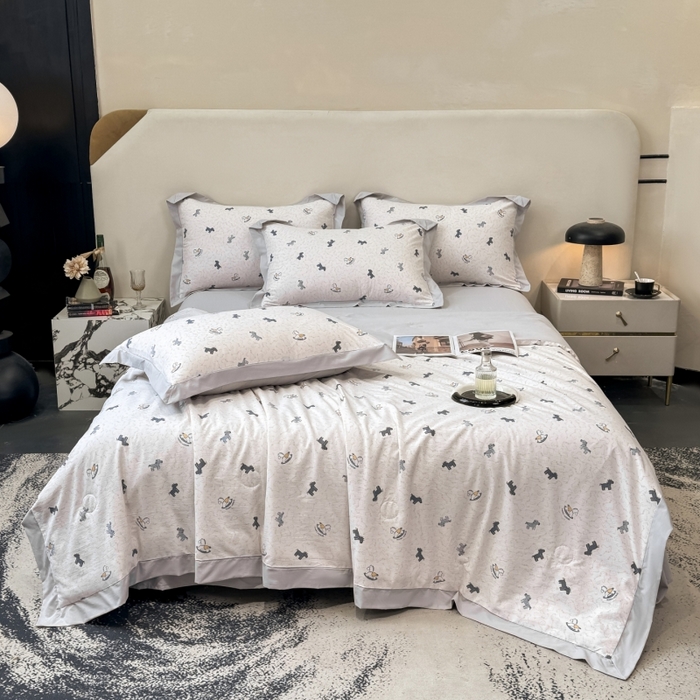 91家纺网 家纺一手货源 找家纺 新款凉感天丝棉夏被夏凉被空调被夏被四件套系列 小木马