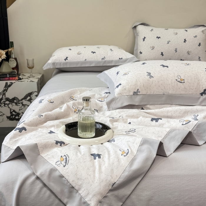 91家纺网 家纺一手货源 找家纺 新款凉感天丝棉夏被夏凉被空调被夏被四件套系列 小木马