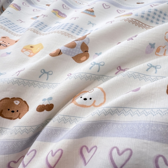 91家纺网 家纺一手货源 找家纺 新款凉感天丝棉夏被夏凉被空调被夏被四件套系列 熊聚会