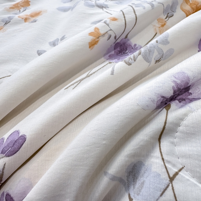 91家纺网 家纺一手货源 找家纺 新款凉感天丝棉夏被夏凉被空调被夏被四件套系列 雅枝紫