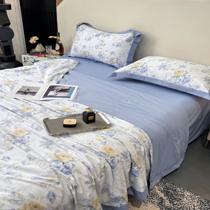 91家纺网 家纺一手货源 找家纺 （总）新款凉感天丝棉夏被夏凉被空调被夏被四件套系列