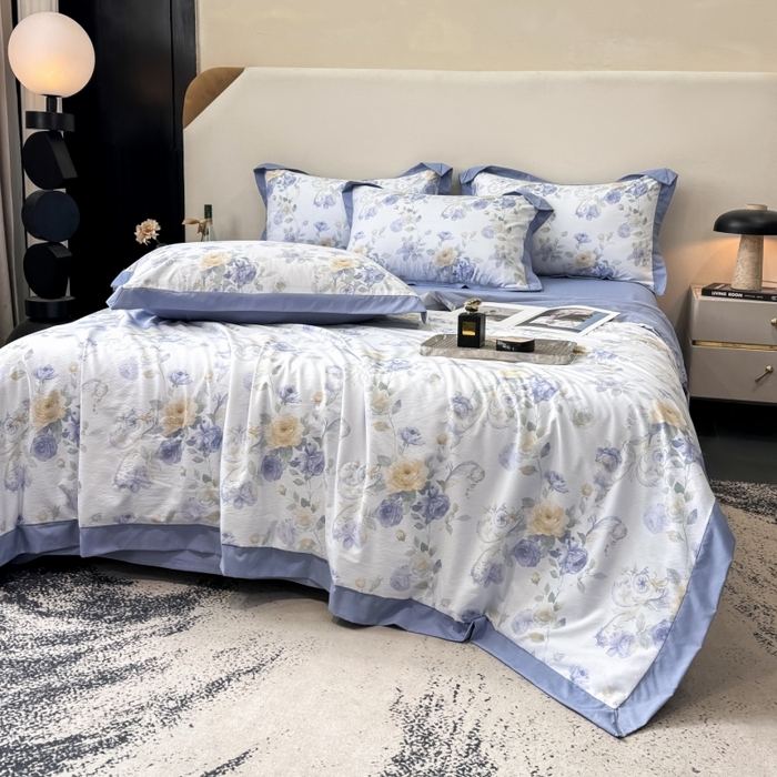 91家纺网 家纺一手货源 找家纺 （总）新款凉感天丝棉夏被夏凉被空调被夏被四件套系列