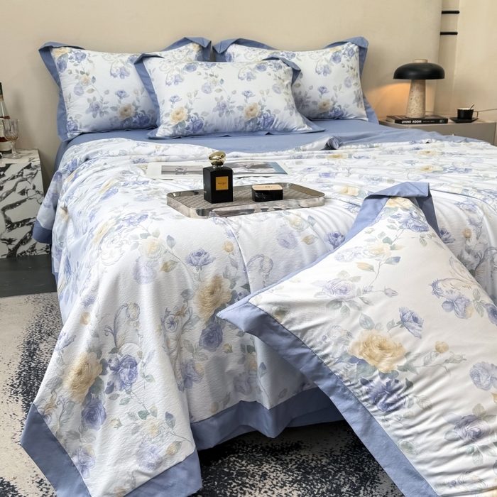 91家纺网 家纺一手货源 找家纺 （总）新款凉感天丝棉夏被夏凉被空调被夏被四件套系列