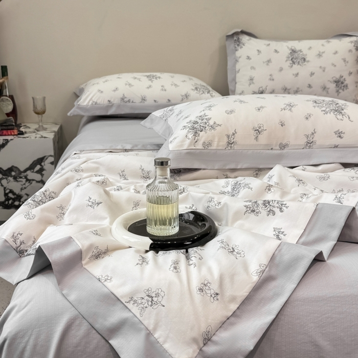 91家纺网 家纺一手货源 找家纺 新款凉感天丝棉夏被夏凉被空调被夏被四件套系列 云涧灰