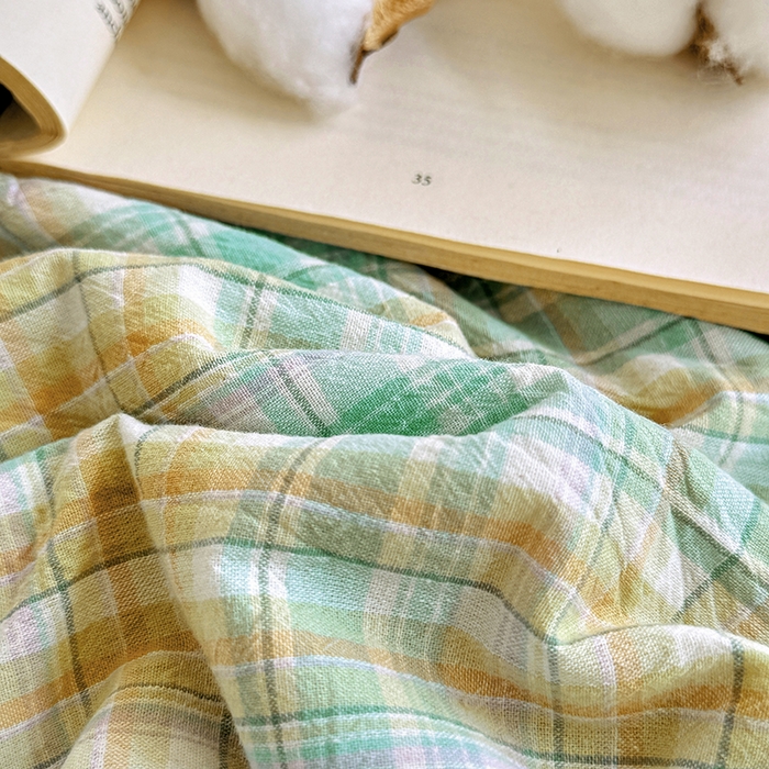 91家纺网 家纺一手货源 找家纺 家贝爱 2026新款全棉色织新疆棉花夏被夏凉被空调被 马卡绿格