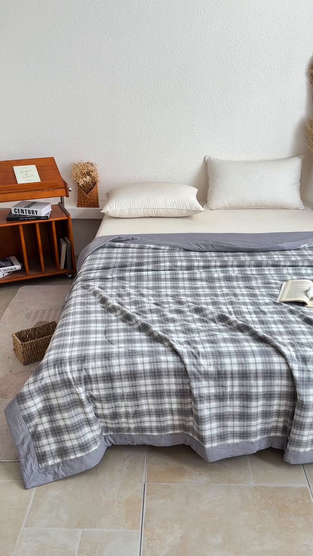 91家纺网 家纺一手货源 找家纺 家贝爱 2026新款全棉色织新疆棉花夏被夏凉被空调被 雾莲格