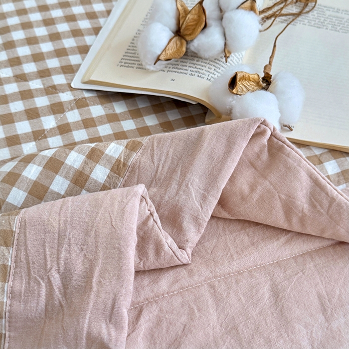 91家纺网 家纺一手货源 找家纺 家贝爱 2026新款全棉色织新疆棉花夏被夏凉被空调被 小咖格