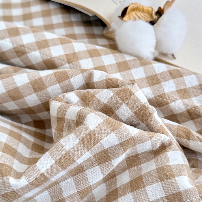 91家纺网 家纺一手货源 找家纺 家贝爱 2026新款全棉色织新疆棉花夏被夏凉被空调被 小咖格