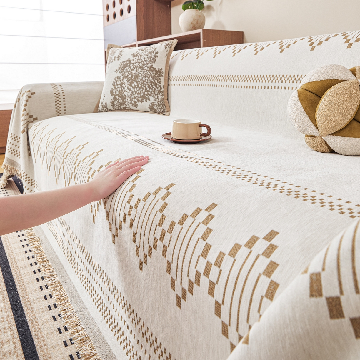 91家纺网 家纺一手货源 找家纺 （总）逐日沙发套 2026新款加厚雪尼尔-沙发巾