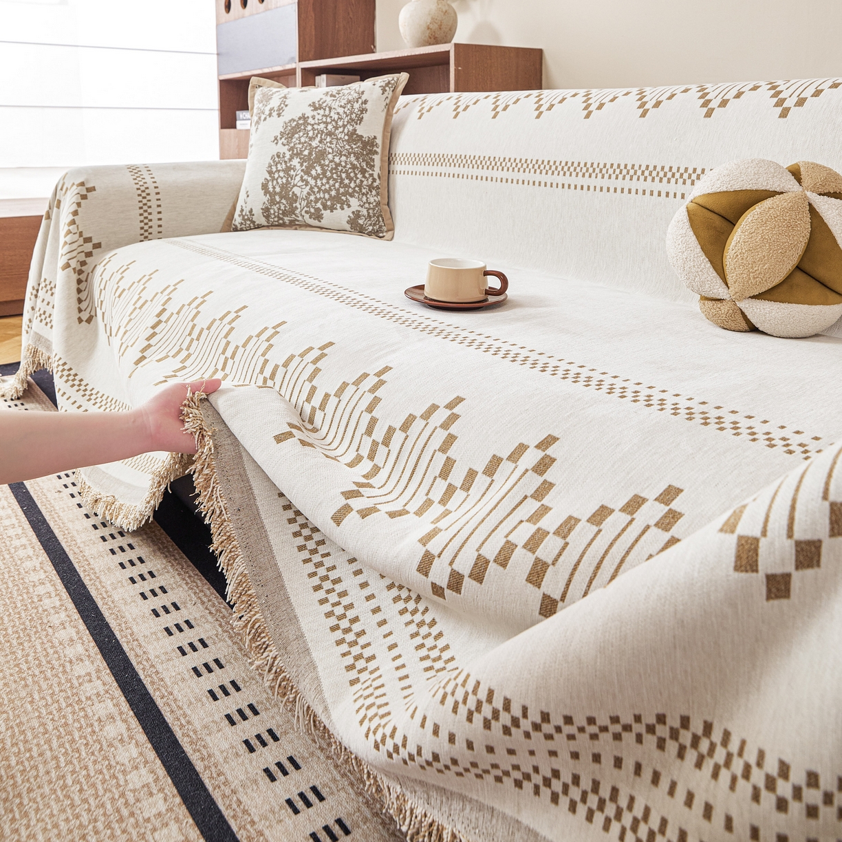 91家纺网 家纺一手货源 找家纺 （总）逐日沙发套 2026新款加厚雪尼尔-沙发巾