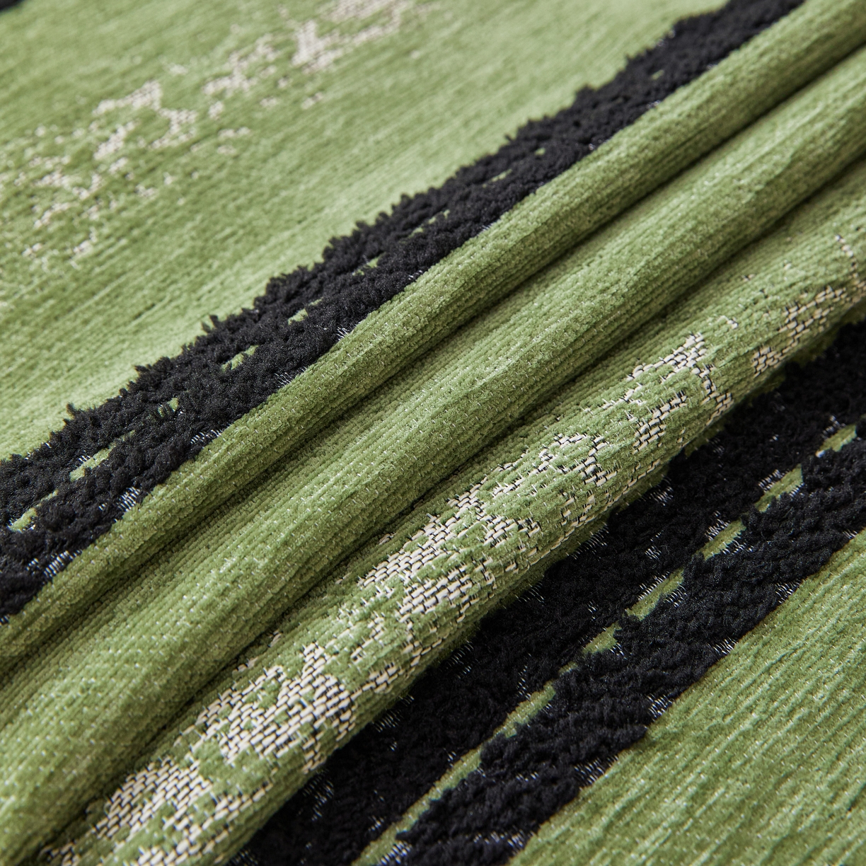 91家纺网 家纺一手货源 找家纺 逐日沙发套 2026新款加厚雪尼尔-沙发巾 织序流年-绿