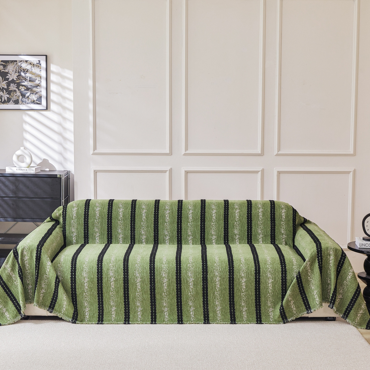 逐日沙发套 2026新款加厚雪尼尔-沙发巾 织序流年-绿