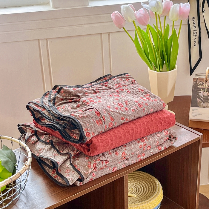 91家纺网 家纺一手货源 找家纺 （总）利禾家纺 2026春夏新款泡芙纱法式花边四件套