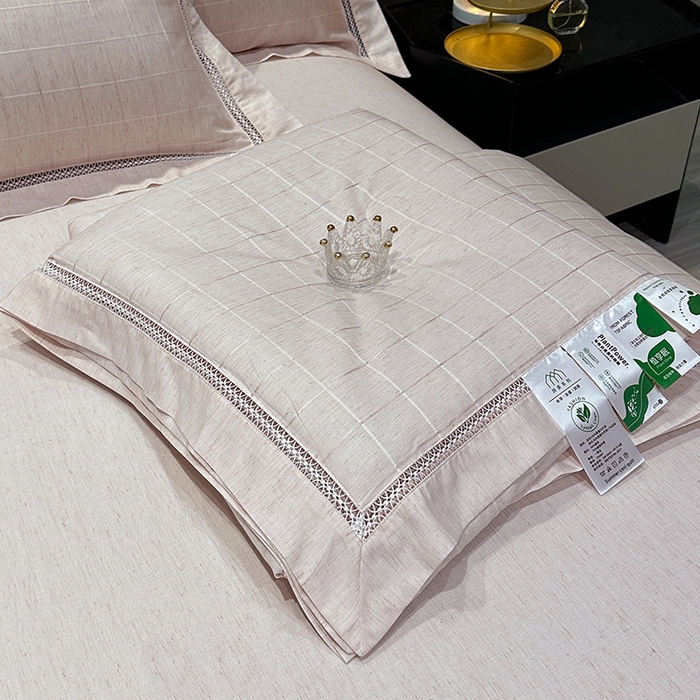 91家纺网 家纺一手货源 找家纺 （总）欧夏 2026新款莱赛尔亚麻天丝麻方格提花镂空夏被空调被夏凉被夏季薄被子直播供货外贸（独立手提袋包装）