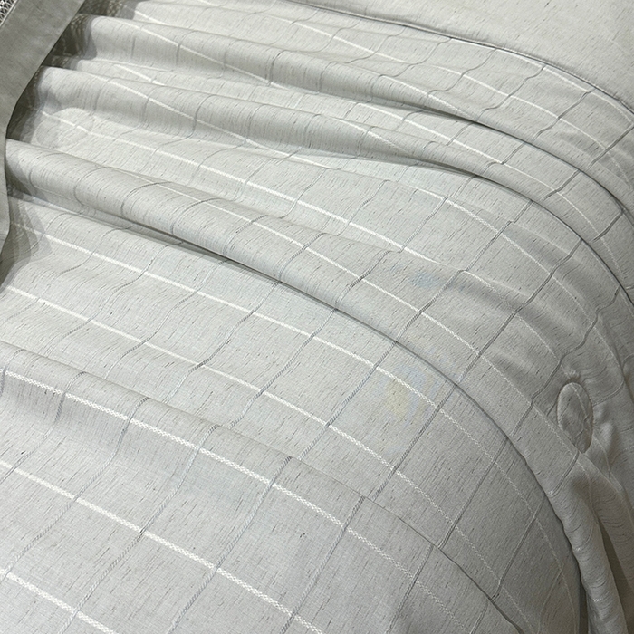 91家纺网 家纺一手货源 找家纺 （总）欧夏 2026新款莱赛尔亚麻天丝麻方格提花镂空夏被空调被夏凉被夏季薄被子直播供货外贸（独立手提袋包装）