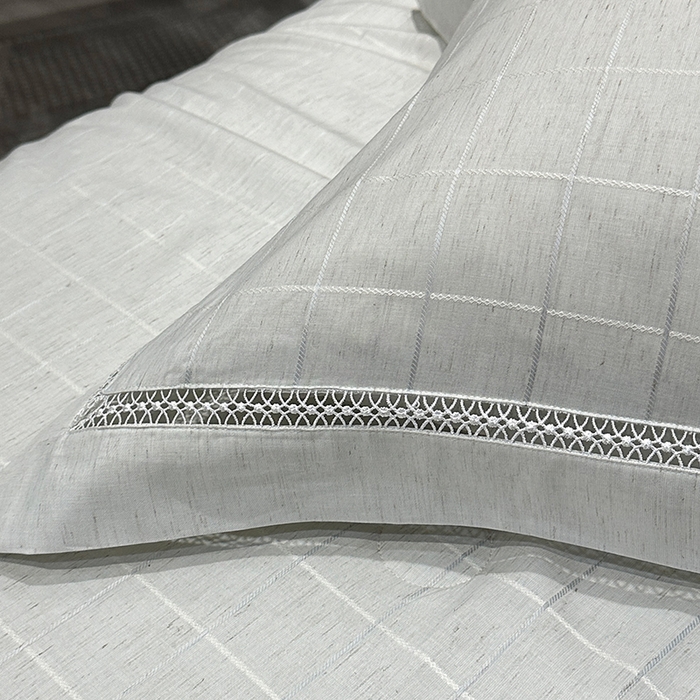 91家纺网 家纺一手货源 找家纺 （总）欧夏 2026新款莱赛尔亚麻天丝麻方格提花镂空夏被空调被夏凉被夏季薄被子直播供货外贸（独立手提袋包装）