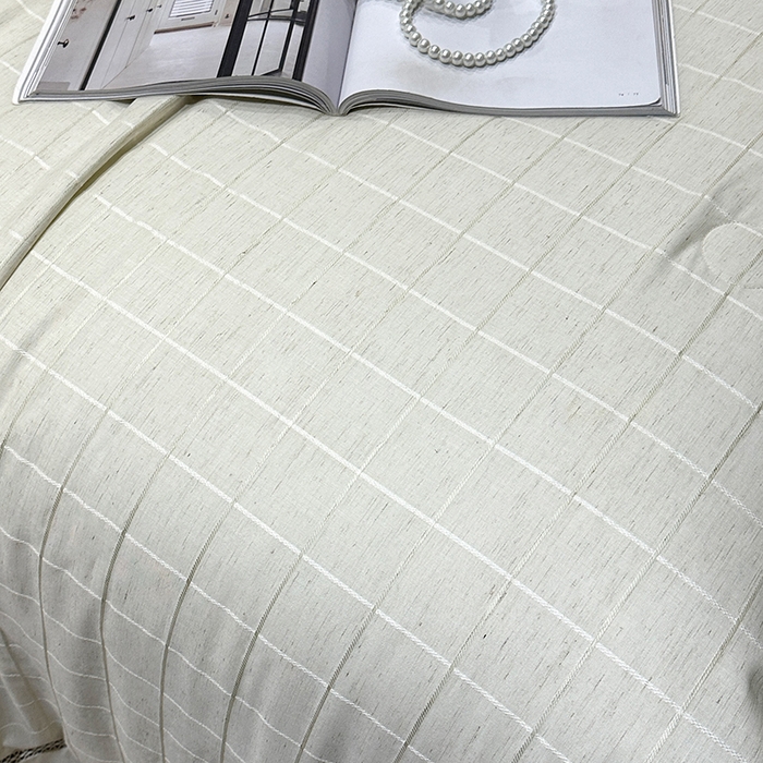 91家纺网 家纺一手货源 找家纺 欧夏 2026新款莱赛尔亚麻天丝麻方格提花镂空夏被空调被夏凉被夏季薄被子直播供货外贸（独立手提袋包装） 清新绿