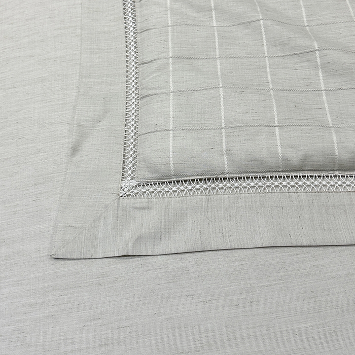 91家纺网 家纺一手货源 找家纺 欧夏 2026新款莱赛尔亚麻天丝麻方格提花镂空夏被空调被夏凉被夏季薄被子直播供货外贸（独立手提袋包装） 绅士灰