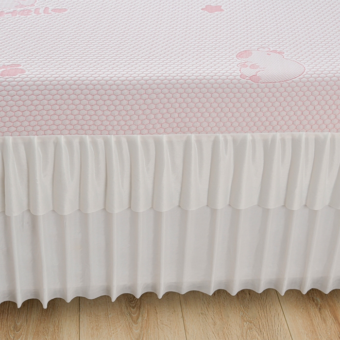 91家纺网 家纺一手货源 找家纺 （总）梦之星 2026春夏新款400克A类提花冰豆豆凉感床裙款凉席三件套席子空调软席 