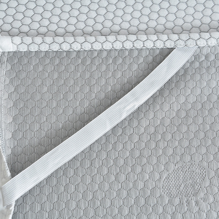 91家纺网 家纺一手货源 找家纺 梦之星 2026春夏新款400克A类提花冰豆豆凉感床裙款凉席三件套席子空调软席  卡比巴拉-灰