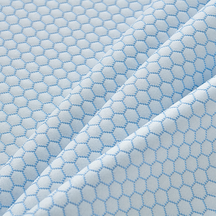 91家纺网 家纺一手货源 找家纺 梦之星 2026春夏新款400克A类提花冰豆豆凉感床裙款凉席三件套席子空调软席  卡比巴拉-蓝