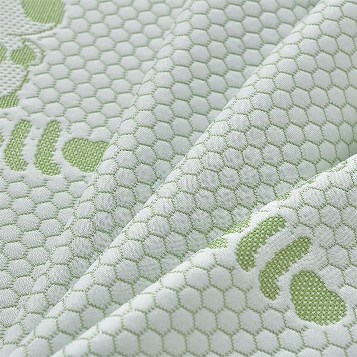 91家纺网 家纺一手货源 找家纺 梦之星 2026春夏新款400克A类提花冰豆豆凉感床裙款凉席三件套席子空调软席  卡比巴拉-绿