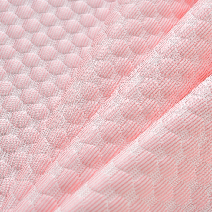 91家纺网 家纺一手货源 找家纺 梦之星 2026春夏新款400克A类提花冰豆豆凉感床裙款凉席三件套席子空调软席  粉色