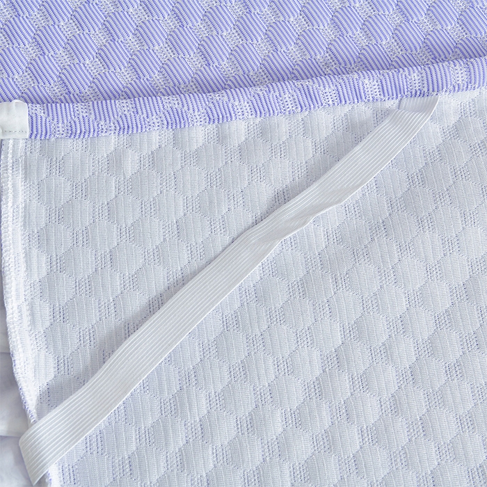 91家纺网 家纺一手货源 找家纺 梦之星 2026春夏新款400克A类提花冰豆豆凉感床裙款凉席三件套席子空调软席  紫色