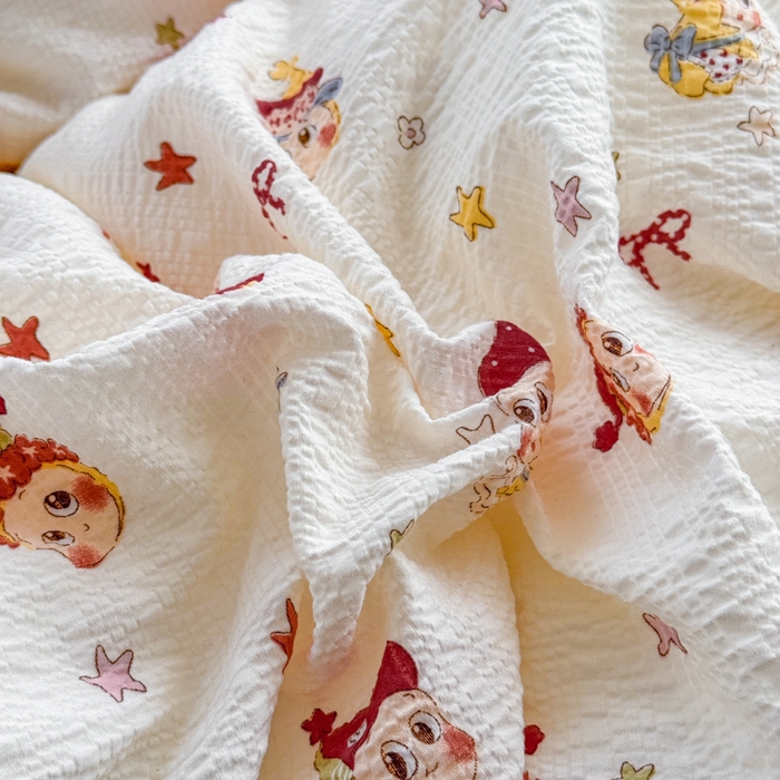 91家纺网 家纺一手货源 找家纺 仟网汇 2026新款法式花边泡芙纱双层纱床单床盖夏被夏凉被空调被四件套密拷花边款 红红星人