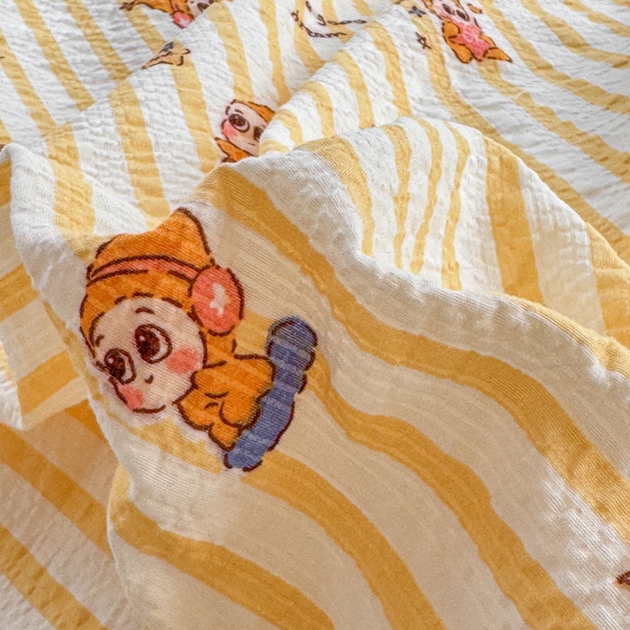 91家纺网 家纺一手货源 找家纺 仟网汇 2026新款法式花边泡芙纱双层纱床单床盖夏被夏凉被空调被四件套密拷花边款 梦幻星人